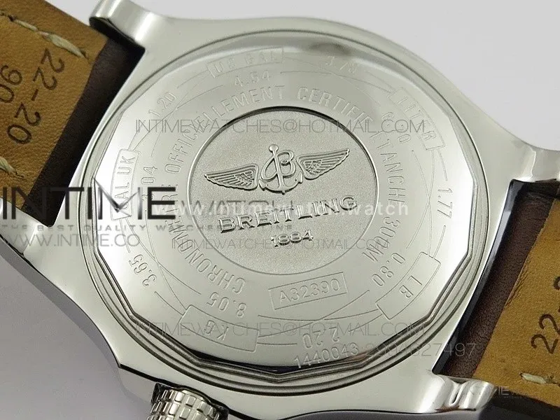 Seawolf SS Black Stick Marker Dial on Leather strap A2836