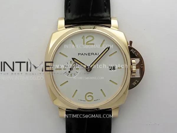 PAM1336 Y RG VSF 1:1 Best Edition White Dial on Black Leather Strap Asian P900