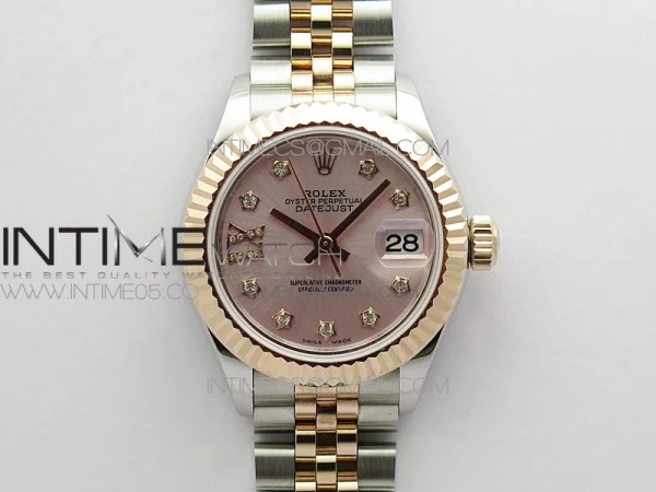 Datejust 28mm 279173 SS/RG BP Best Edition Silver Stars Crystal Markers Dial on SS/RG Jubilee Bracelet ETA2671