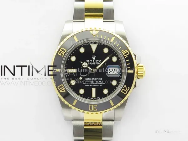 Submariner 116613 LN Black Ceramic SS/YG VSF 1:1 Best Edition Black Dial on SS/YG Bracelet VS3135