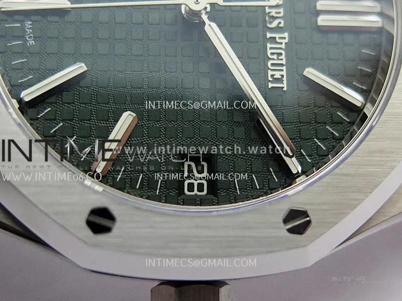 Royal Oak 41mm 15510 SS DDF 1:1 Best Edition Green Dial On SS Bracelet DD4302 Super Clone