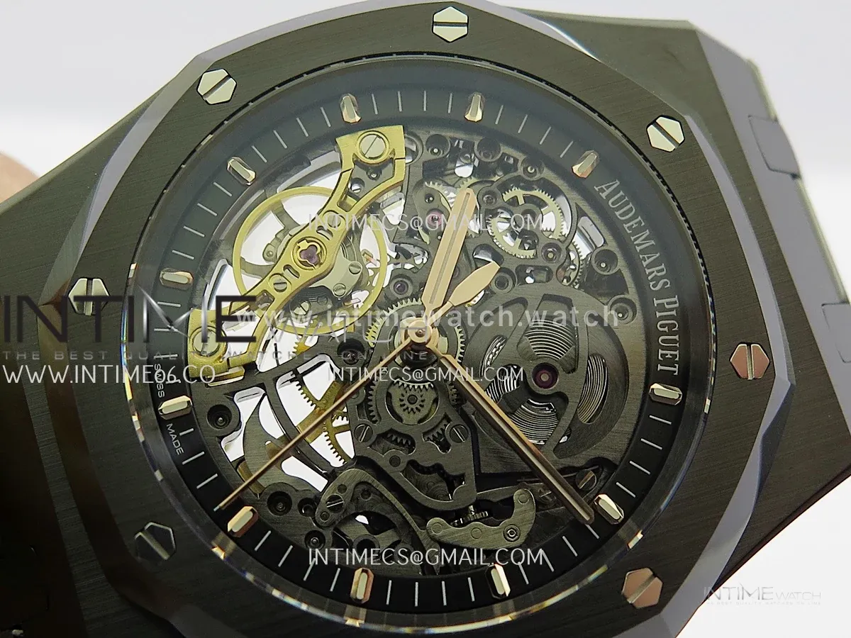 Royal Oak 41mm Openworked Ceramic 15416CE THBF 1:1 Best Edition On Ceramic Bracelet Super Clone 3132 (Free Sprung Look)
