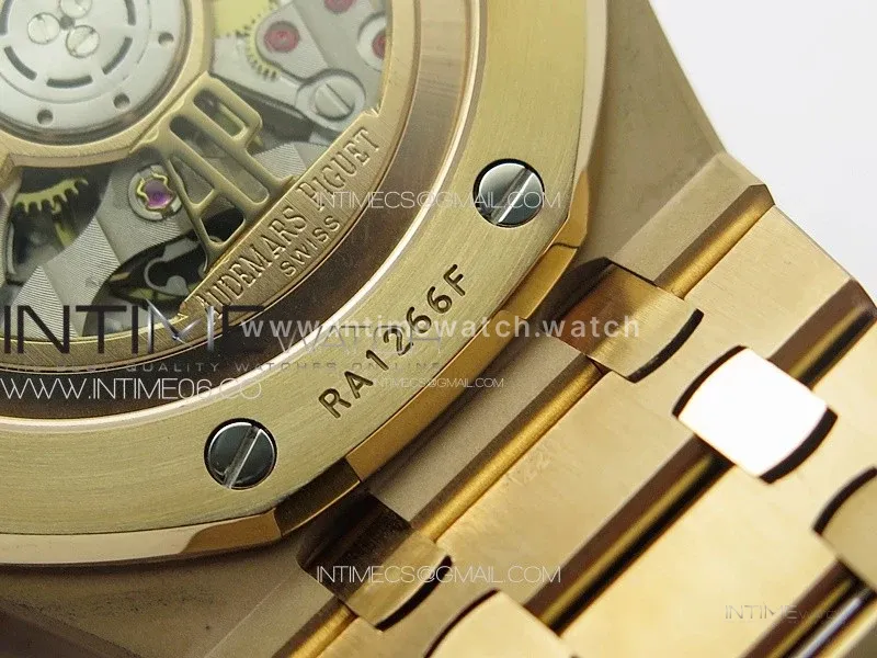 Royal Oak 41mm 15500 RG ZF 1:1 Best Edition White Textured Dial on RG Bracelet A4302