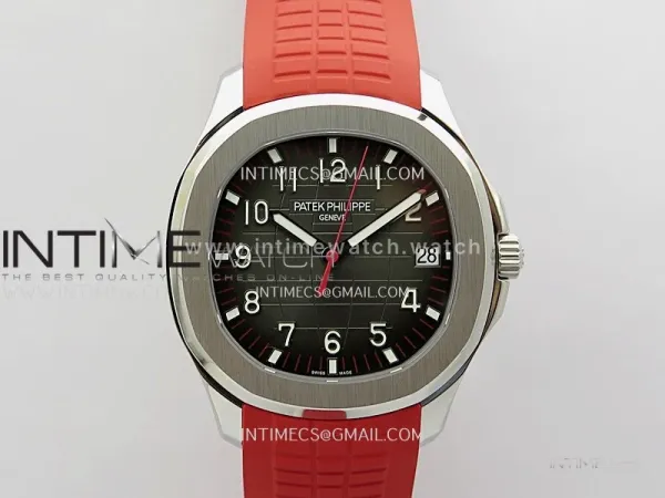 Aquanaut 5167 Singapore 2019 SS DDF 1:1 Best Edition Black Dial On Red Rubber Strap Super Clone DD324