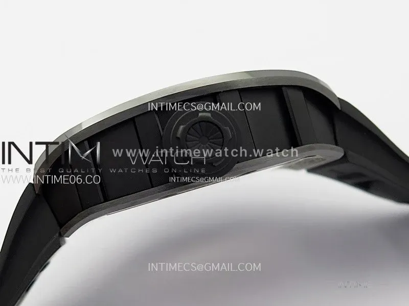RM052 Skull Black Ceramic Real Tourbillon YSF 1:1 Best Edition Skull Dial on Black Rubber Strap
