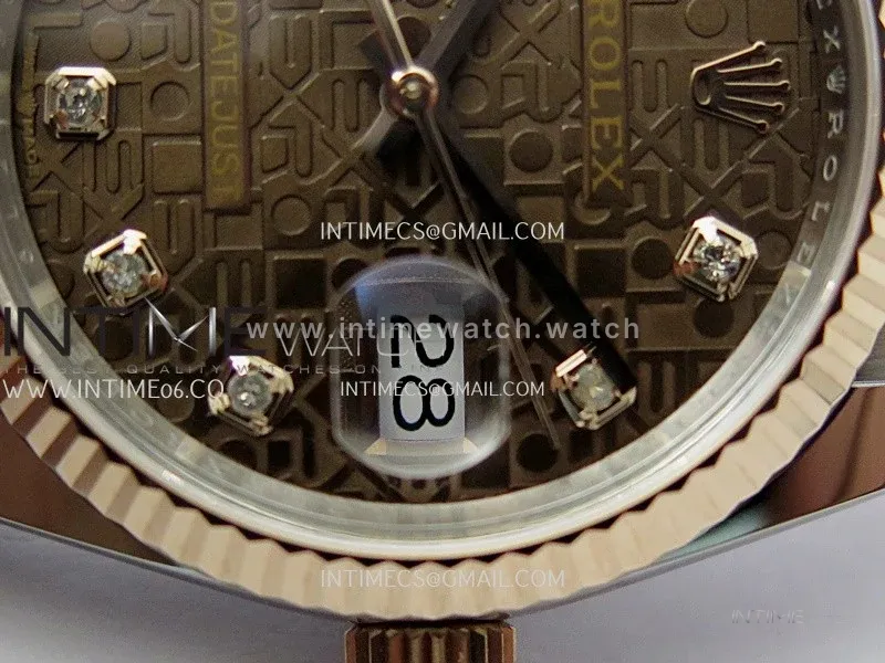DateJust 126233 36mm 904L SS/RG ONE Factory 1:1 Best Edition Brown Jubilee Dial Diamond Marker On Jubilee Bracelet DD3235