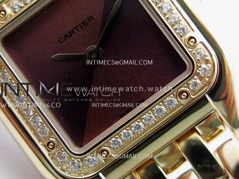 Panthère Secrete Ladies 22mm Diamond Bezel RG BBA 1:1 Best Edition Brown Ombre Dial On RG Bracelet Ronda Quartz
