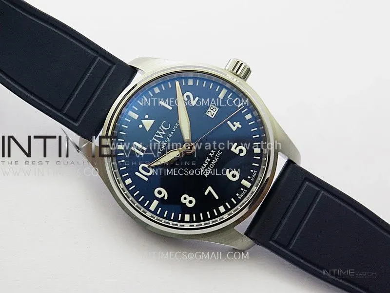 Pilot Mark XX IW328203 MZF 1:1 Best Edition Blue Dial On Dark Blue Rubber Strap A2892