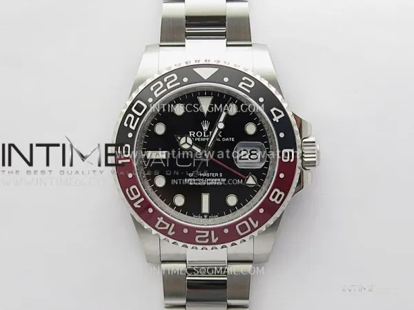 GMT-Master II 126710 Black/Red Ceramic 904L SS WF Best Edition Black Dial on Oyster Bracelet VR3285 CHS