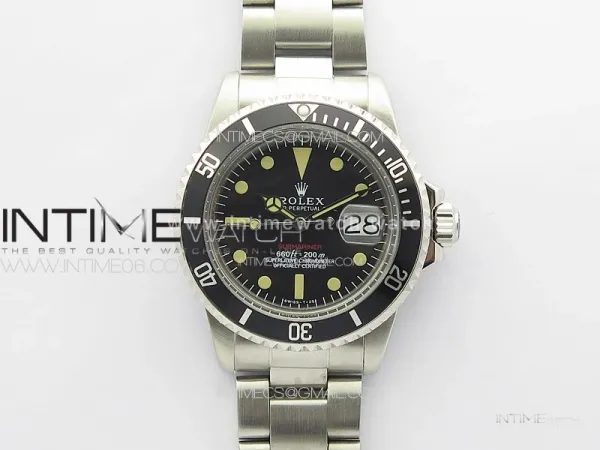 Vintage Submariner 1680 SS B12 Best Edition Black Dial on SS Bracelet A2836 (Style2)