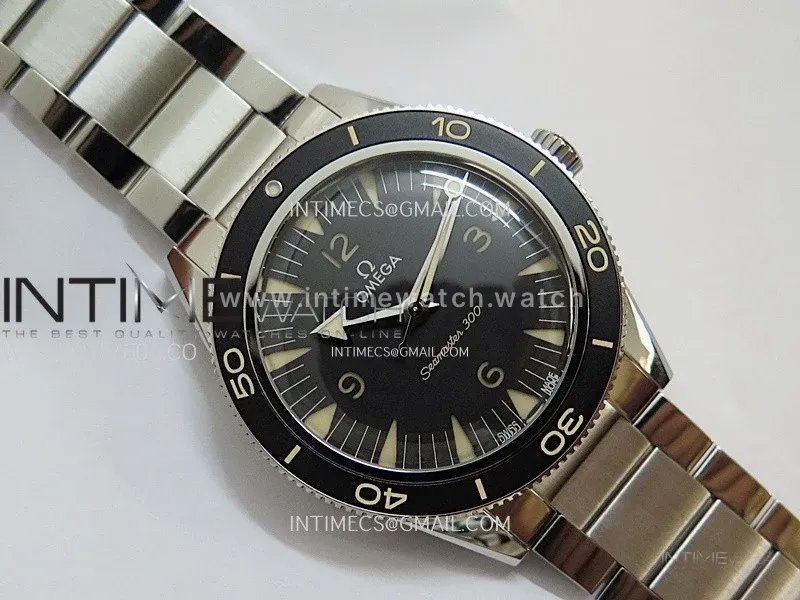 Seamaster 300 Master Spectre 234.30.41.21.01.001 SS VSF Best Edition Black Dial on Bracelet A8912