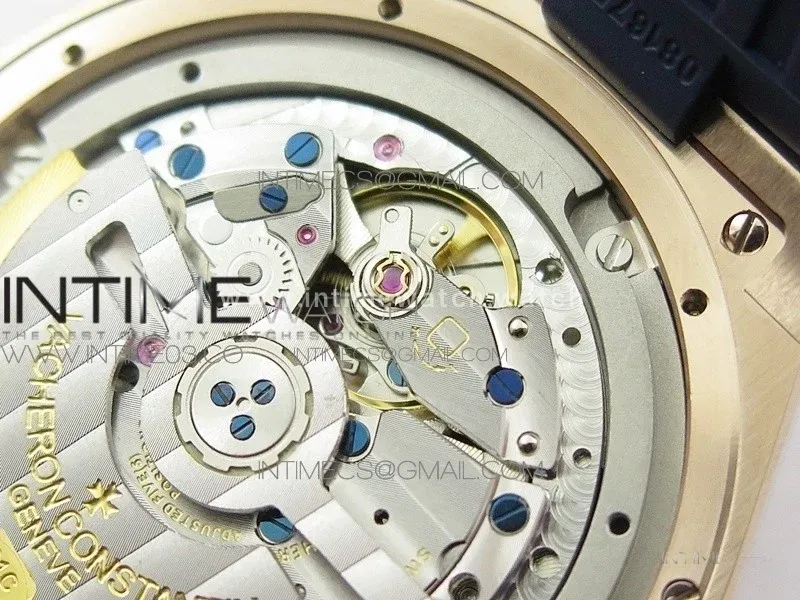 Overseas Dual Time Power Reserve RG TWA Best Edition Blue Dial on Blue Rubber Strap A1222