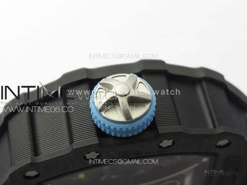 RM053-01 Real Forge Carbon YSF Best Edition Skeleton Dial on Blue Nylon Strap Asian Tourbillon