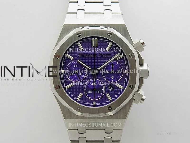 Royal Oak Chrono 26331ST SS IPF 1:1 Best Edition Purple Dial on SS Bracelet A7750
