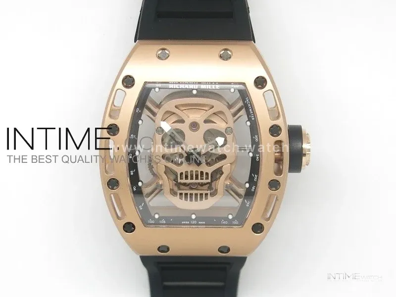RICHARD MILLE Gold Dial RG A23J on Black Rubber Strap
