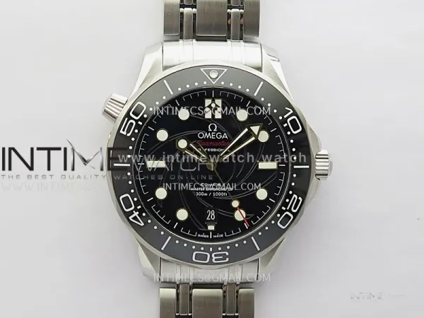 Seamaster Diver 300M 007 SS V4 VSF 1:1 Best Edition Black Wave Textured Dial On SS Bracelet Super Clone Asian 8800