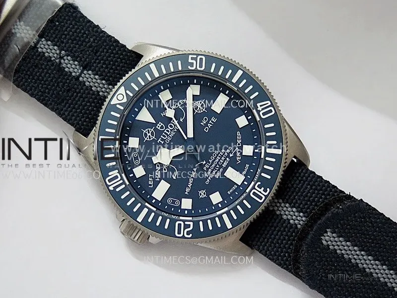 Pelagos FXD Blue Ceramic Bezel Ti B12 1:1 V4 Best Edition Blue Designed Dial On Blue Nylon Strap