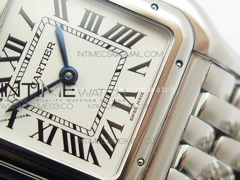Panthère Secrete De Ladies 27mm SS BVF 1:1 Best Edition White Dial on SS Bracelet Ronda Quartz