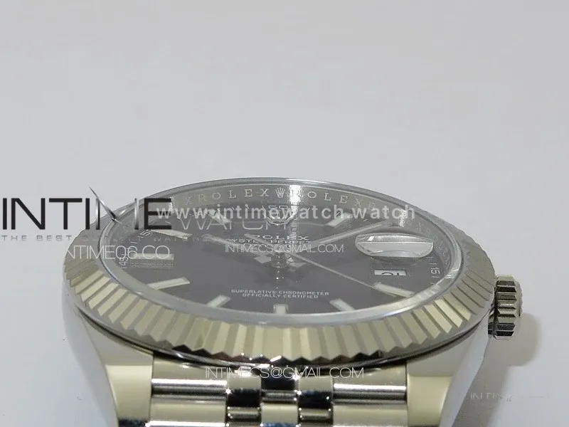 Datejust 41 126334 Grey Dial Stick Markers in White Gold