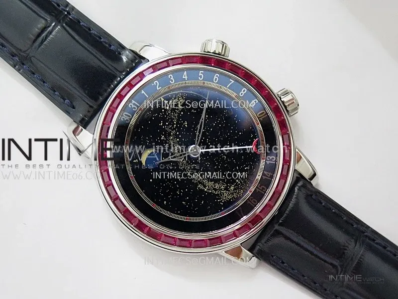 Grand Complications 6104 12P-010 SS PPF 1:1 Red T Dia Blue Dial On Blue Leather Strap Super Clone Asian 240