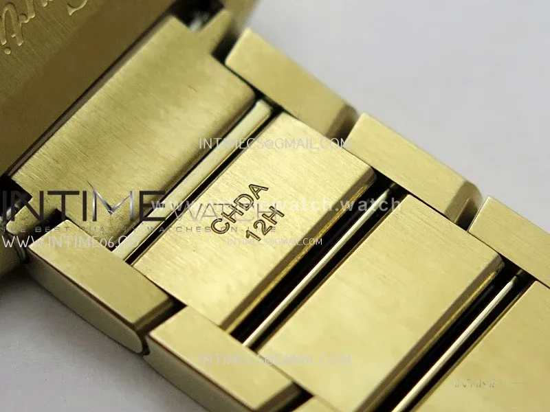 Tank Francaise Ladies 21.2mm YG 8848F 1:1 Best Edition Silver Dial on YG Bracelet Ronda Quartz