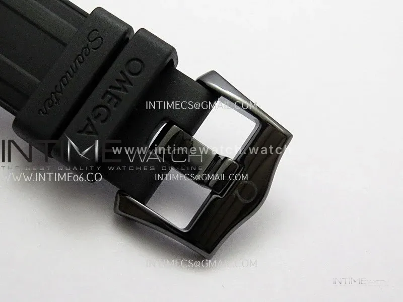 Seamaster Diver 300M Black Ceramic/SS VSF 1:1 Best Edition Black Dial On Black Rubber Strap Super Clone Asian 8806