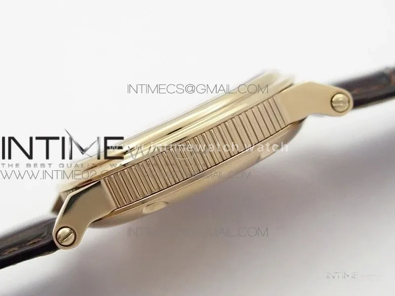 Marine 5222 RG HGF 1:1 Best Edition White Dial On black Leather Strap Asian Cal.517GG(Free rubber strap)