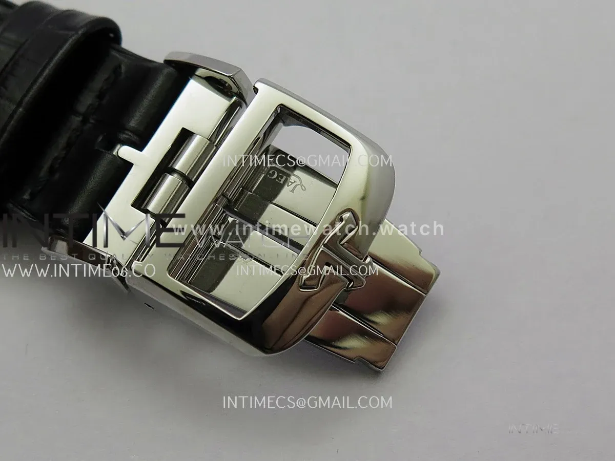 Master Ultra Thin Moon 1368420 SS GF 1:1 Best Edition Gray Dial on Black Leather Strap Asian 925