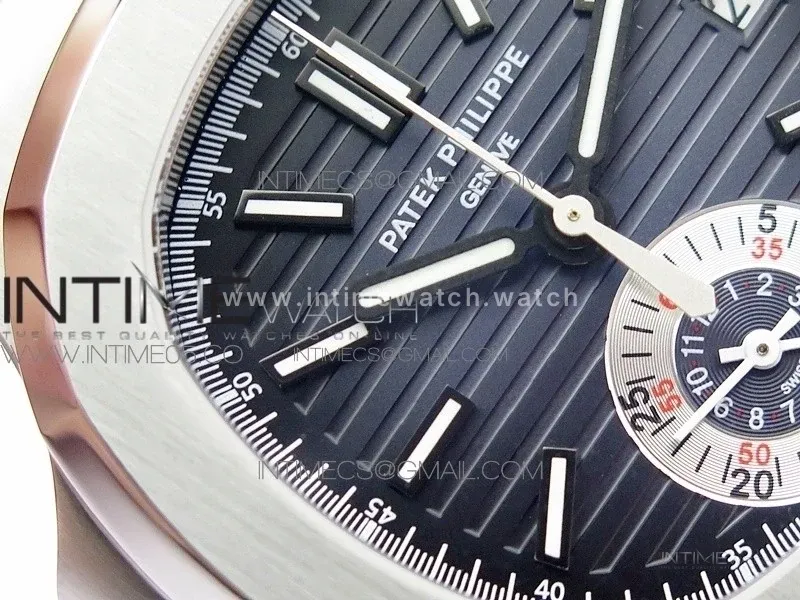 Nautilus 5980/1A-001 Blue Dial in Steel on Leather Strap