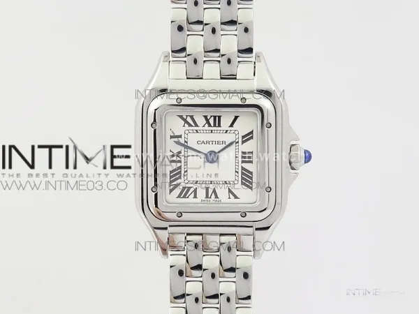 Panthère Secrete Ladies 22mm SS 8848F 1:1 Best Edition White Dial on SS Bracelet Ronda Quartz