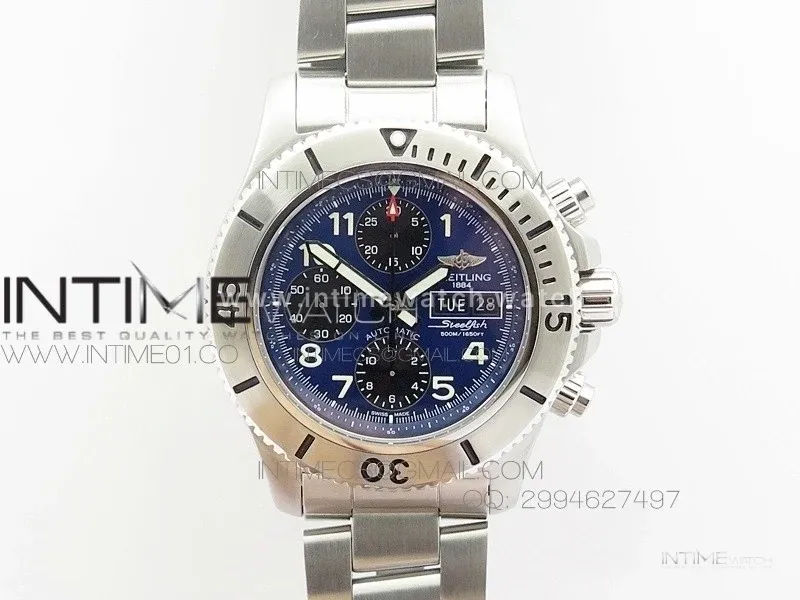 Super Ocean Steelfish SS Blue Dial on SS Bracelet A7750