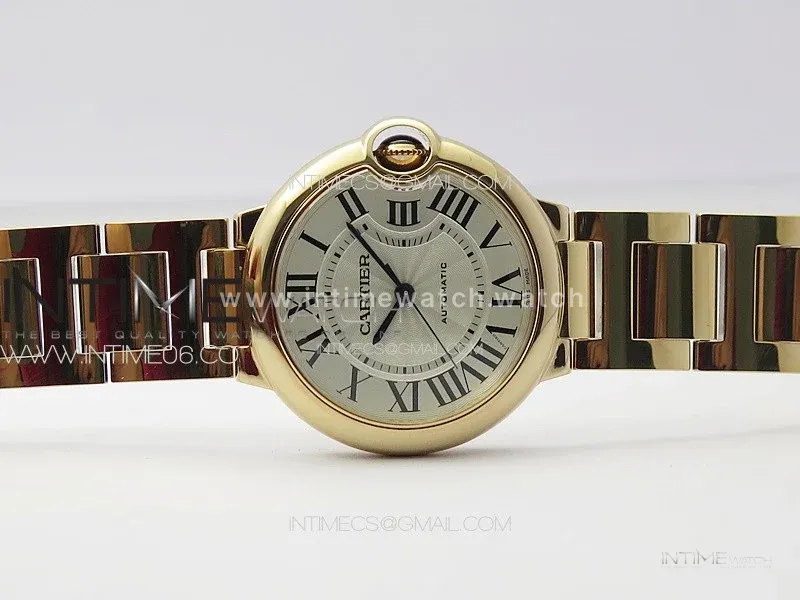 Ballon Bleu 36mm RG 3KF 1:1 Best Edition White Textured Dial on SS Bracelet A076