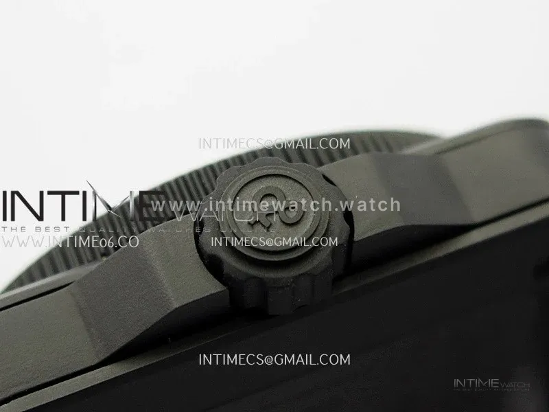 Instruments BR03A Ceramic M+F 1:1 Best Edition Pale Blue Lumed Dial on Rubber Strap MIYOTA 9015 (Free Leather Straps)