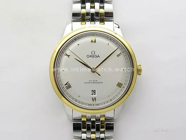 De Ville 40mm SS/YG GTF 1:1 Best Edition White Dial on SS/YG Bracelet A8000(Free Leather Straps)