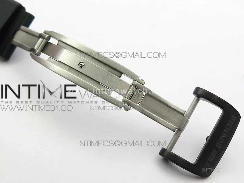 RM055 Forged Carbon Case KVF Best Edition Skeleton Dial Black Crown on Black Rubber Strap MIYOTA8215