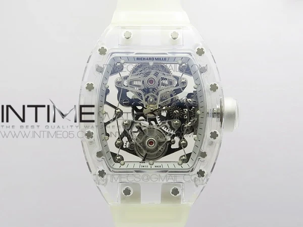 RM056-02 Transparent Tourbillon EURF Best Edition Skeleton Dial on Rubber Strap V2