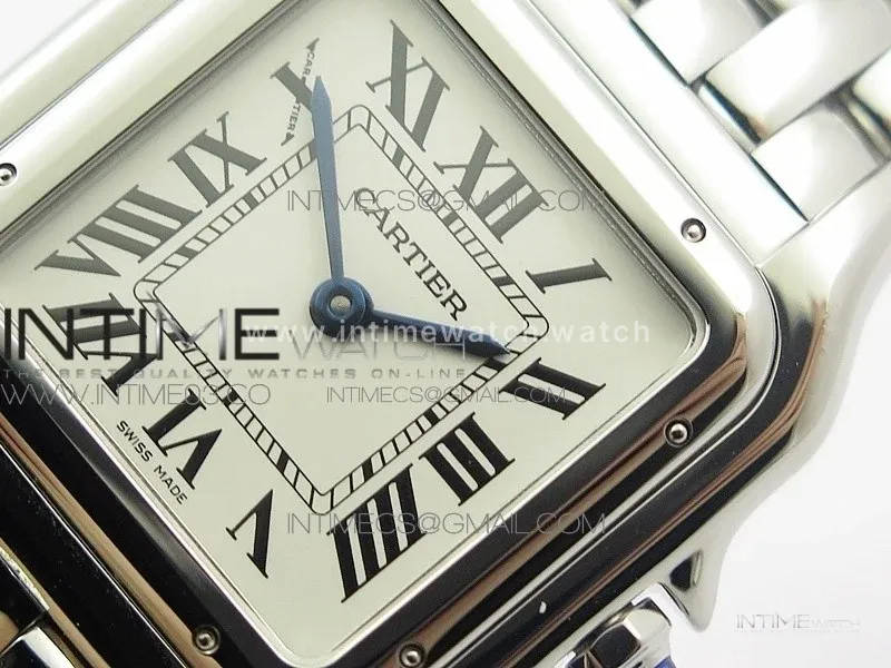 Panthère Secrete De Ladies 27mm SS BVF 1:1 Best Edition White Dial on SS Bracelet Ronda Quartz