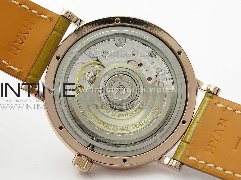 Portofino 37mm RG A7F 1:1 Best Edition Silver Dial on Brown Leather Strap A2892