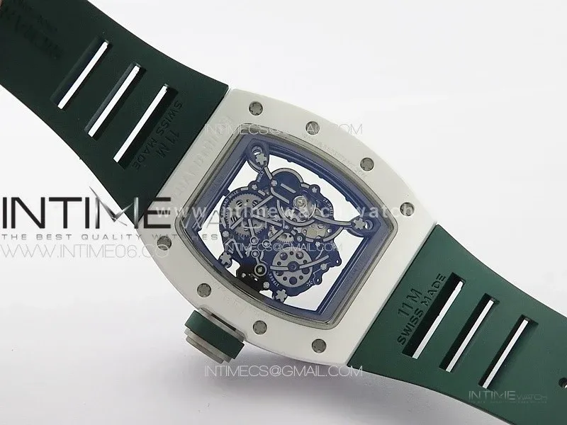 RM055 Real Ceramic Case KUF Best Edition Green Crown on Green Rubber Strap MIYOTA8215