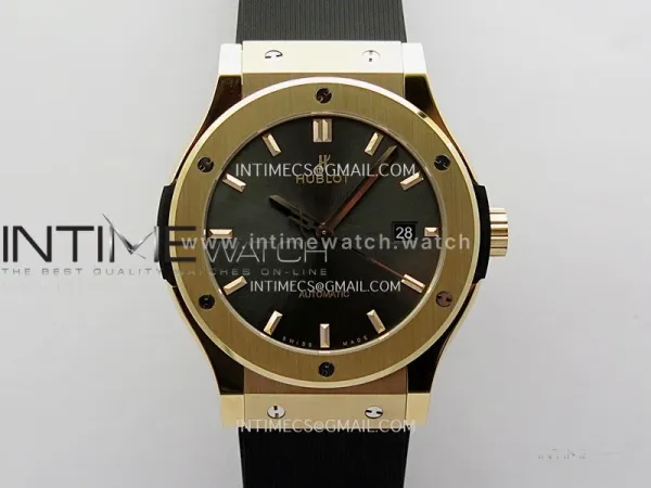 Classic Fusion 42mm RG JJZF 1:1 Best Edition Gray Dial On Black Rubber Strap