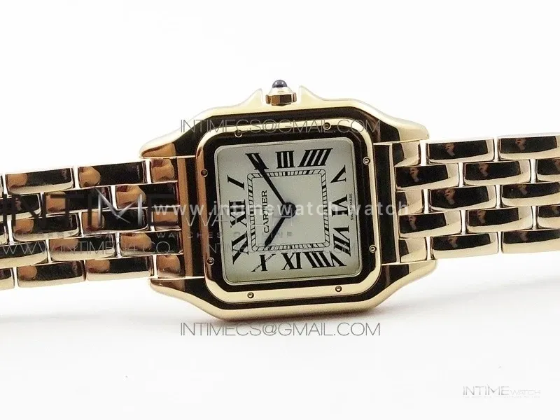 Panthère Secrete Ladies 27mm RG 8848F 1:1 Best Edition White Dial on RG Bracelet Ronda Quartz