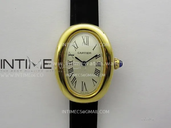 Baignoire Watch YG AF 1:1 Best Edition Silver Dial On Black Croco Strap RONDA Quartz