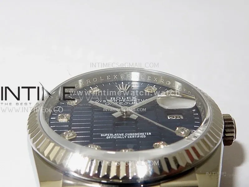 DateJust 126234 904L SS JDF 1:1 Best Edition Blue Fluted Dial Diamond Markers on Jubilee 904L SS Bracelet