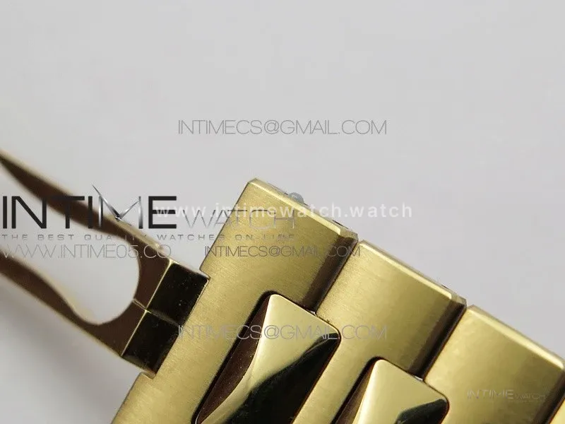Nautilus 5711/1R Crystal Bezel PPF V4 1:1 Best Edition White Textured Dial on RG Bracelet 324CS