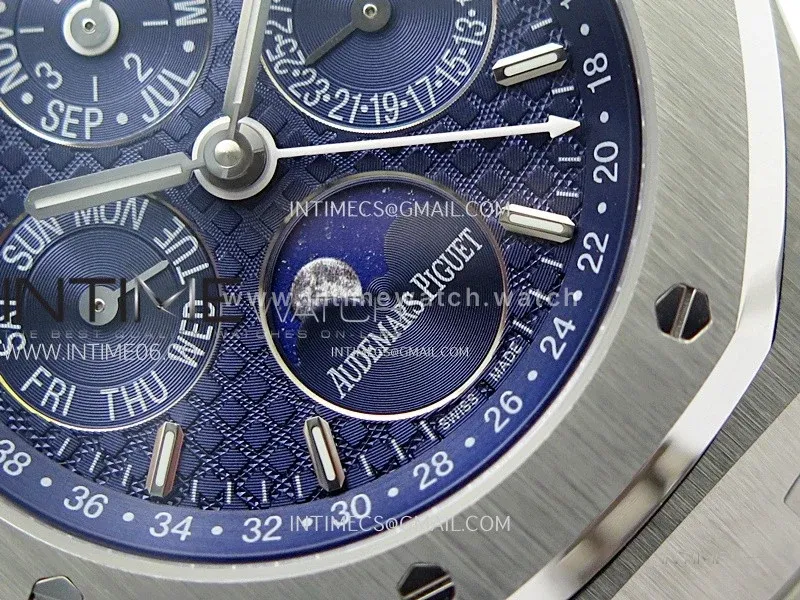 Royal Oak 41mm Complicated 26574 SS BBS Best Edition Blue Dial on SS Bracelet A5134