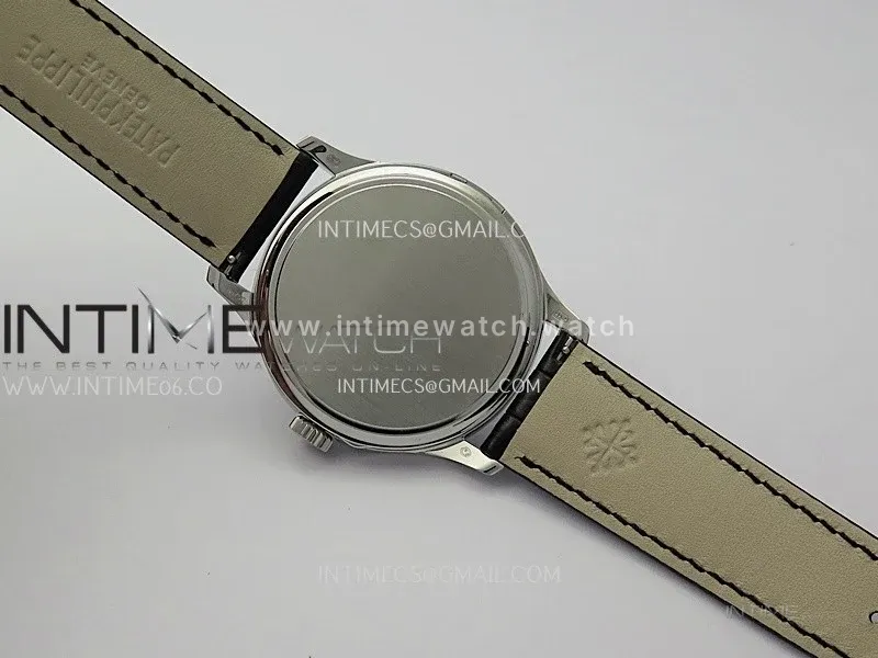 Calatrava 5227 SS 3KF 1:1 Best Edition White Dial on Brown Leather Strap A324 Super Clone V2