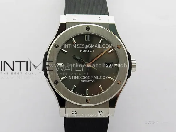 Classic Fusion 42mm Titanium JJZF 1:1 V2 Best Edition Gray Dial On Black Rubber Strap