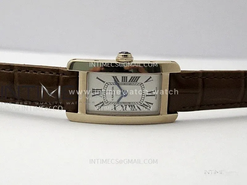Tank WSTA0016 19mm RG Bezel 8848F Best Edition Silver Dial On Brown Leather Strap Ronda Quartz