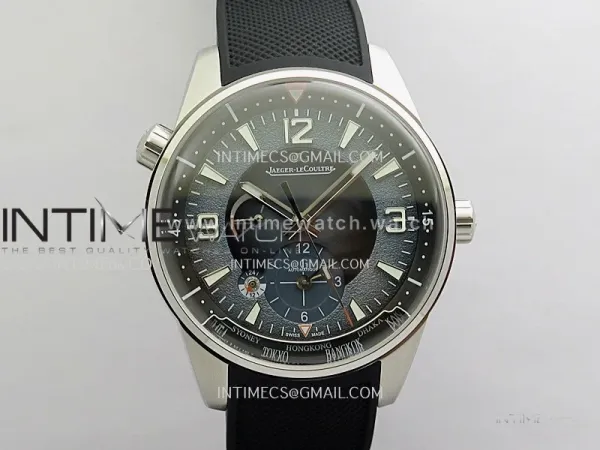 Polaris Geographic SS VRS Best Edition Gray Textured Dial On Black Rubber Strap A939