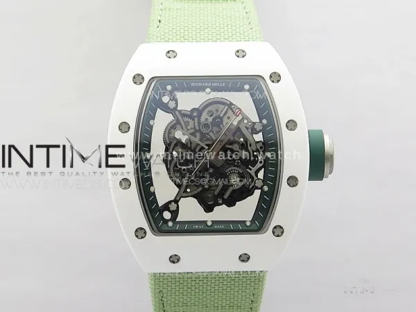 RM055 Real Ceramic Case KUF Best Edition Green Crown on Green Nylon Strap MIYOTA8215